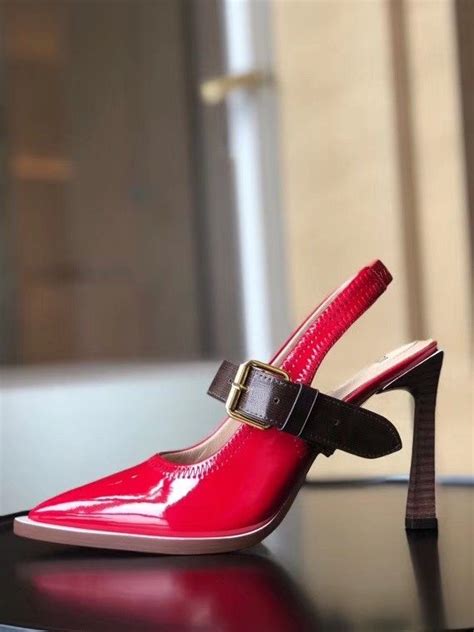 fendi red heels|fendi high heel slingbacks.